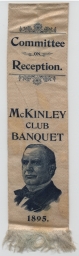McKinley Club Banquet Ribbon, 1895