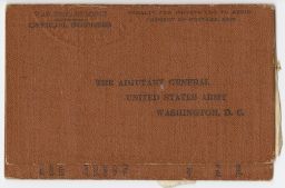 War Department I.D. for A. J. Liebling - cover