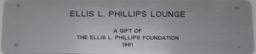 Ellis L. Phillips Lounge Plaque 