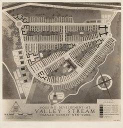 Housing development at Valley Stream (photo of plan).