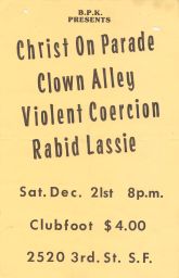 Club Foot, 1985 December 21