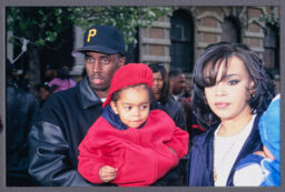 P. Diddy with son, Faith Evans, and Biggie Jr.