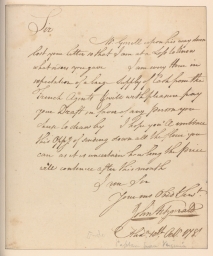 ALS, John Fitzgerald to [?], October 10, 1781