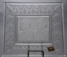 Cleveland-Thurman Pressed Glass Portrait Tray, ca. 1888
