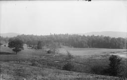 Moraine (on left), Inlet Valley looking Southeast at Spencer Summit, Swamp, Marsh, Lake (on right) just South of the Divide (showing the meeting of the overwashed plain and its moraine) 5 Oct. 1895, C. S. Downes