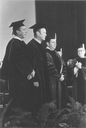 Commencement 1975, President Gerald Ford on the stage