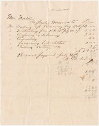 Invoice for Capture of Runaway Slave