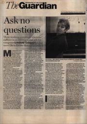 Guardian Article written by Lindsay Cooper for The Guardian 'Ask No Questions.'