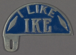 Eisenhower I Like Ike License Plate Ornament, ca. 1952