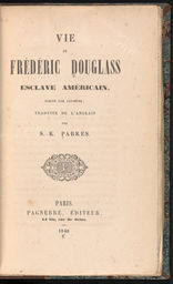 Vie de Frédéric Douglass - title page