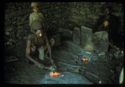 kaule gaun Gombogu aranma kam gardai  Bik (काउले गाउँ गोम्बोगु आरनमा कामगर्दै बिक / Bk Working in Forge Gombobu Kaule Village)