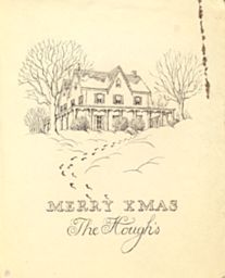 Christmas card, designed by William J.H. Hough (1888-1969), B.Arch. 1911, M.Arch. 1913