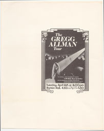 The Gregg Allman Tour advertisement