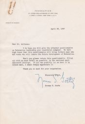 Norman S. Goetz to Mr. Saltzman, April 1947 (correspondence)