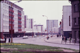 Mixed use buildings arranged a long a main thoroughfare (Mladá Boleslav, CZ)