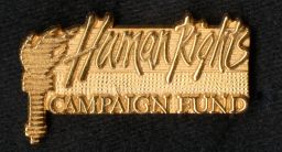 Human Rights Campaign Fund gold lapel pin