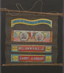 McKinley-Hobart Miniature Parade Banner, 1896