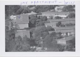 Aerial photo of Baldwin Hills Village, with Lewis Wilson's apt.