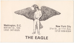 Larry Blagg matchbook covers collected in New York City: The Eagle 21st. at 11th Ave.