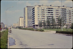 New buildings along a street (Novi Beograd, Belgrade, RS)
