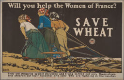Will You Help the Women of France? Save Wheat! - poster