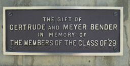Gertrude and Meyer Bender Gift Plaque