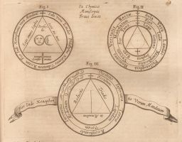 Mundus Subterraneus, 3rd edition: Alchemists’ diagrams