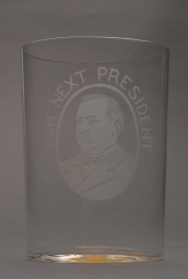 Cleveland Our Next President Portrait Drinking Glass, ca. 1888
