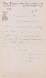 Esther Payourow to Abraham Rady Committee about Money for Child at Camp, ca. 1948 (correspondence)