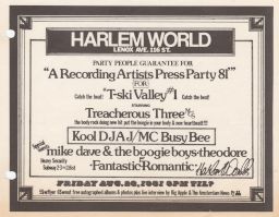 Harlem World, Aug. 28, 1981