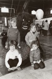 Cornell Mascot with Children