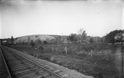 Fossil delta terrace and valley of present stream which has cut a channel through the Delta, 24 Oct. 1895, C. S. Downes