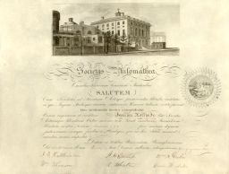 Philomathean Society Membership Certificate