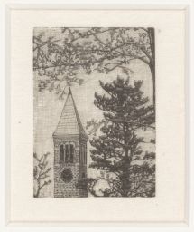 Engraving of McGraw Tower