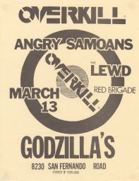 Godzilla's, 1982 March 13