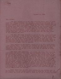 Letter from Gordon Fister to Wilmer Cressman, 10 October 1944.
