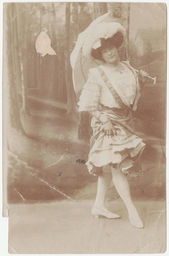 Performer with parasol