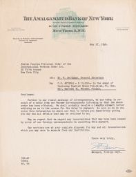 Irving E. Iserson to JPFO about Order, May 1946 (correspondence)