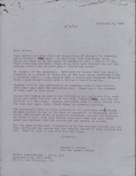 Letter from Gordon Fister to Warren Himmelberger, 16 February 1945.