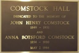 John Henry and Anna Botsford Comstock Plaque