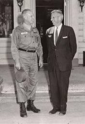 Stanley R. Noble with Major General H. Dudley Ives