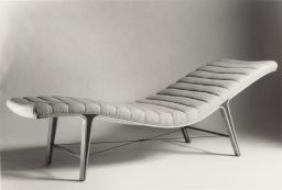 Photograph of a chaise lounge designed by Edward J Wormley ca. 1948.