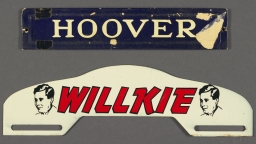 Hoover License Plate Ornament, ca. 1928