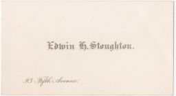Edwin H. Stoughton address