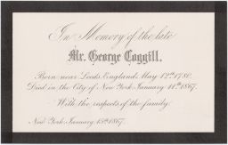 Death of George Coggill