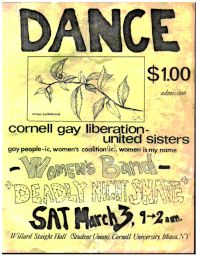 Cornell Gay Libaration - United Sisters Dance poster