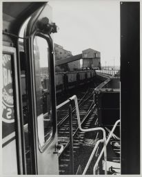 View of Ore Cars from Fireman's Side of Cab