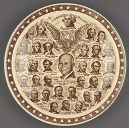 Presidential Portrait Plate, Washington through Eisenhower, ca. 1953