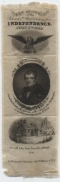William Henry Harrison July 4th Commemorative Ribbon, 1840