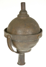 Spherical, Swivel-mounted Brass and Tin Torch Light